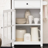 Dekorativ køkkenvogn i skandi-stil, 63x45x88 cm, hvid