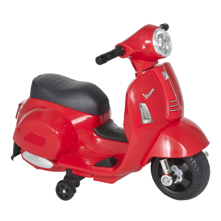 Elektrisk børnemotorcykel vespa elmotorcykel med led-lys, lyd, børns elmotorcykel til børn fra 18-36 måneder rød