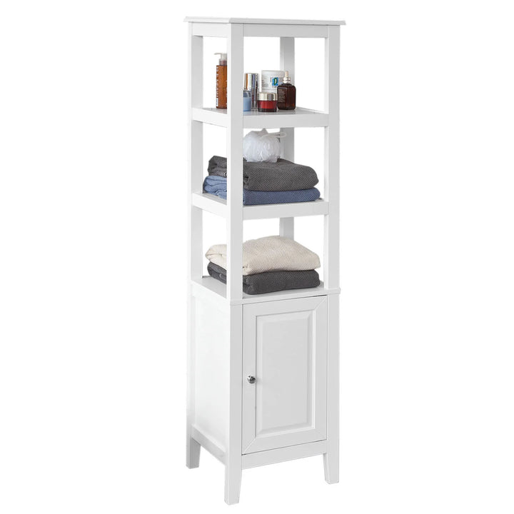 Reol til badeværelset, B40 x D33 x H150 cm, hvid
