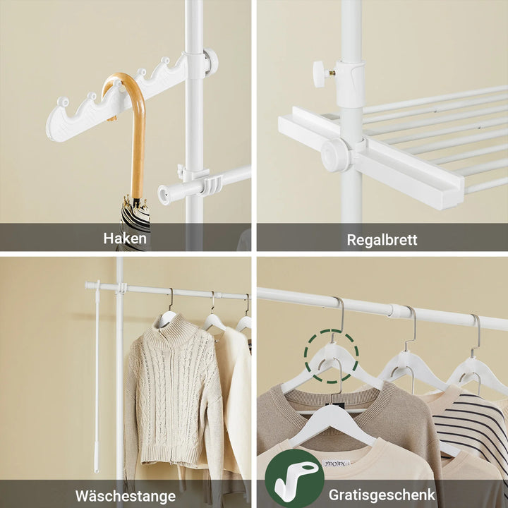 Walk-in closet modulær garderobe, hvid