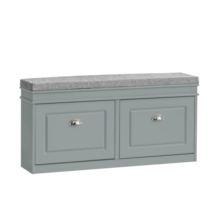 Praktisk skobænk med vippefunktion, B104 x D24 x H51 cm, grå