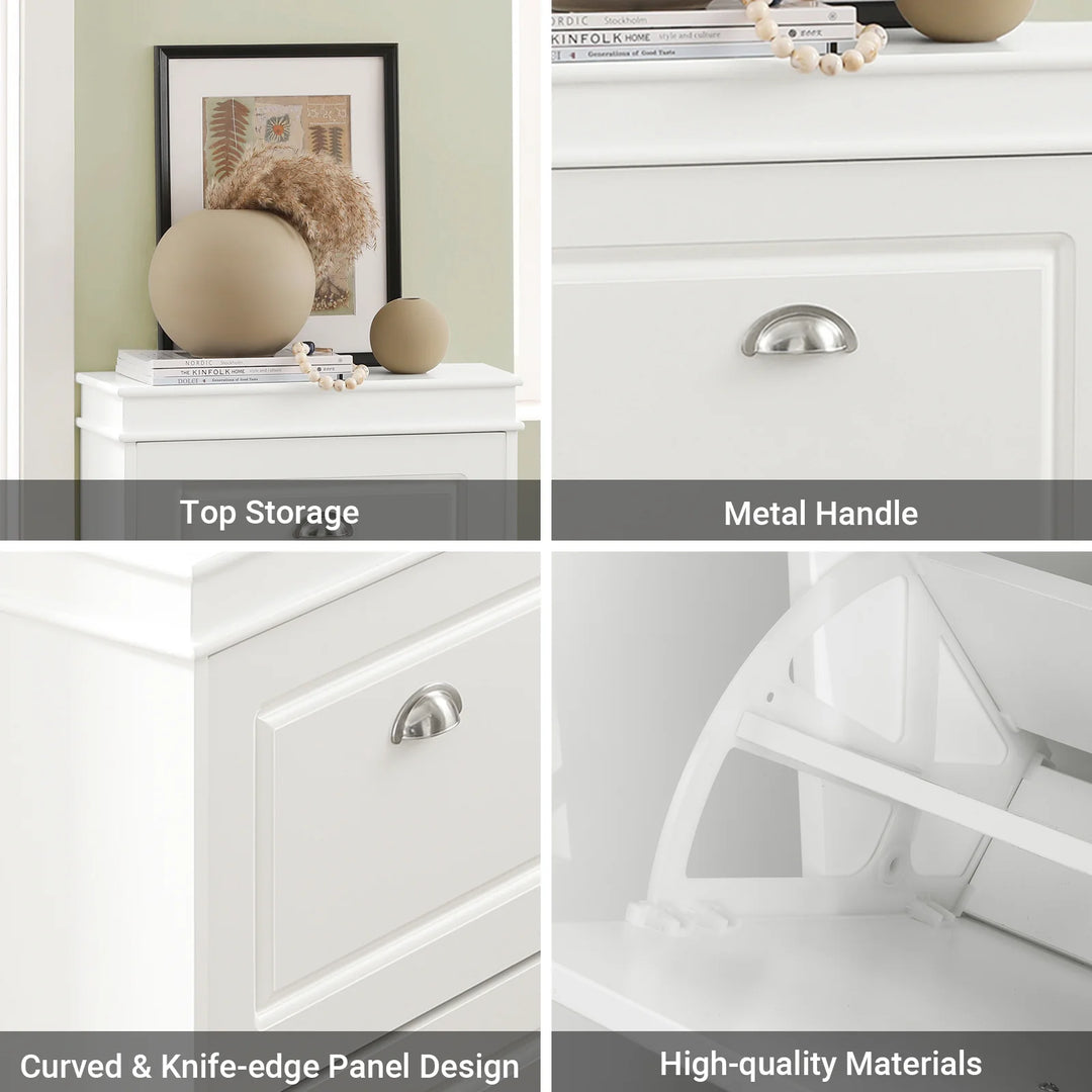 Entrésæt med skobænk og skoskab, skandinavisk stil