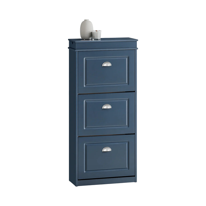 Entrésæt med skobænk og skoskab, skandinavisk stil, blå