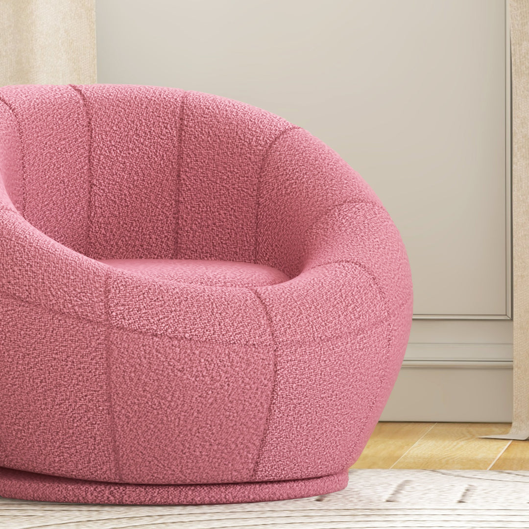 Børnelænestol børnemøbler børneskammel, teddy fleece, 60 cm x 56 cm x 48 cm, pink