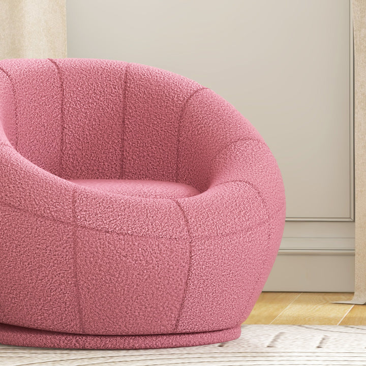 Børnelænestol børnemøbler børneskammel, teddy fleece, 60 cm x 56 cm x 48 cm, pink