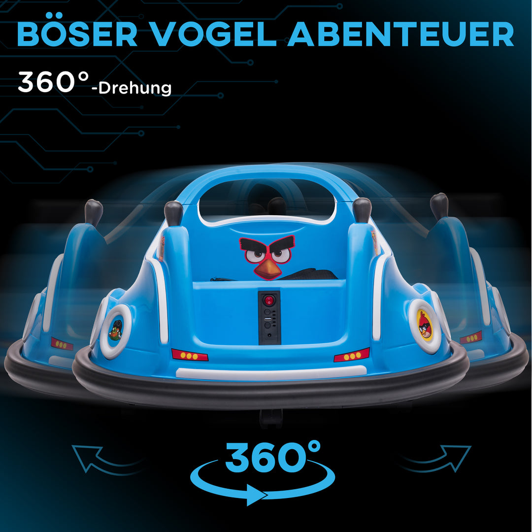 Aiyaplay børne-kofangerbil, 360° rotation, til 3-5 år, med fjernbetjening, musik, blå
