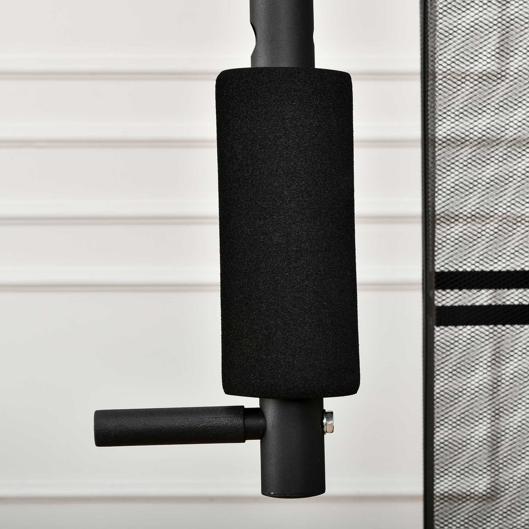 Power station fitness station fitnessudstyr multifunktionsstyrketræning multistation træningsstation med lat pulldown butterfly bar 45kg vægte reb, fitnessudstyr til hjemmet sort