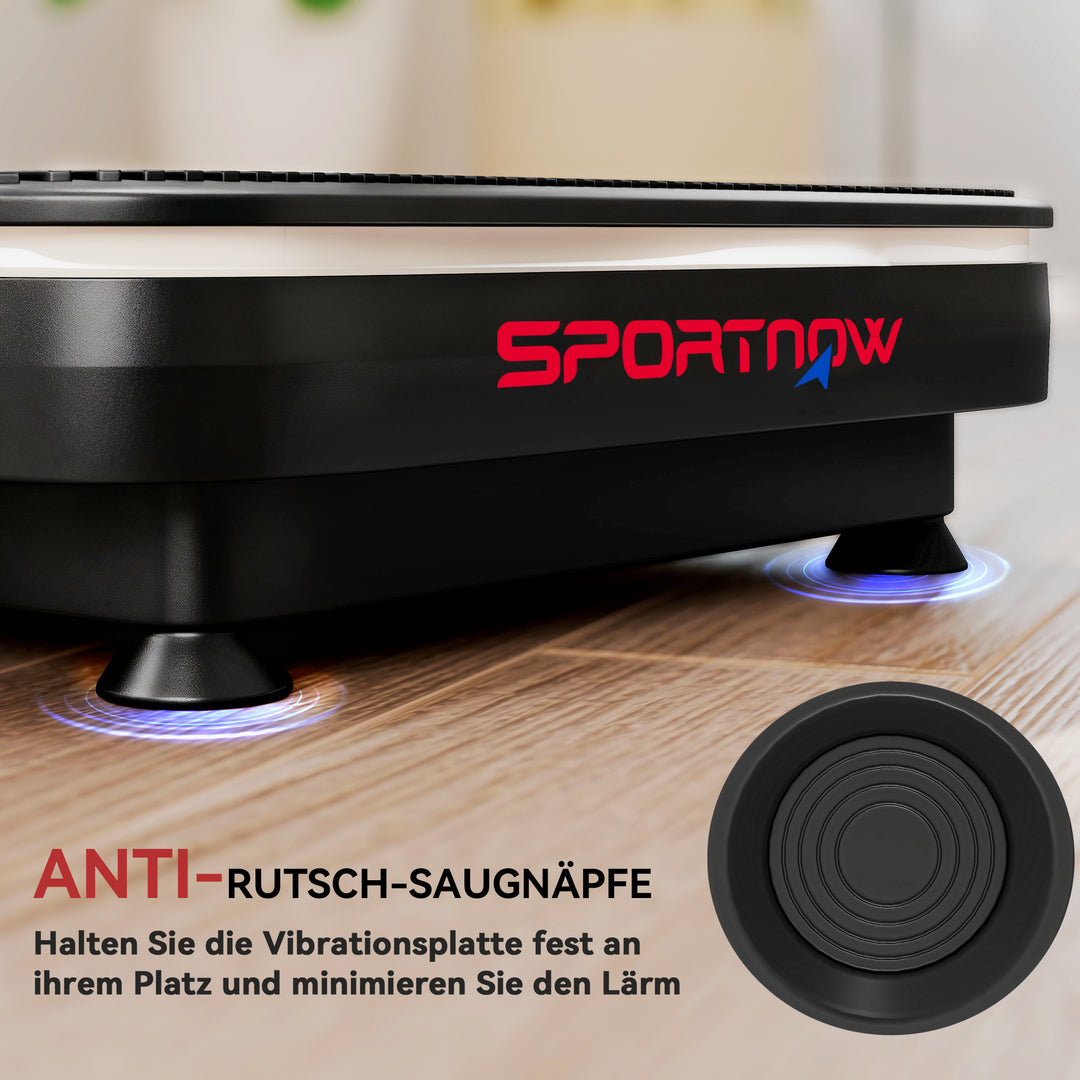 Vibrationsplade med Bluetooth og fjernbetjening – 99 niveauer, sort