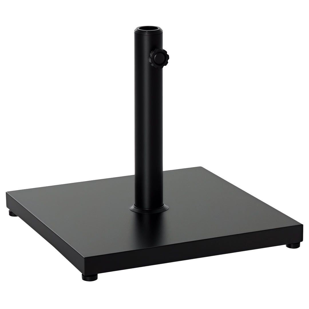 Parasolstativ, paraplyholder, paraplyfod, til Ø35 mm, Ø38 mm, Ø48 mm, metal, sort, 45 x 45 x 39 cm