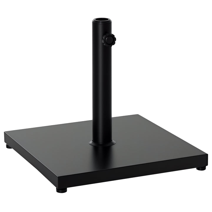 Parasolstativ, paraplyholder, paraplyfod, til Ø35 mm, Ø38 mm, Ø48 mm, metal, sort, 45 x 45 x 39 cm