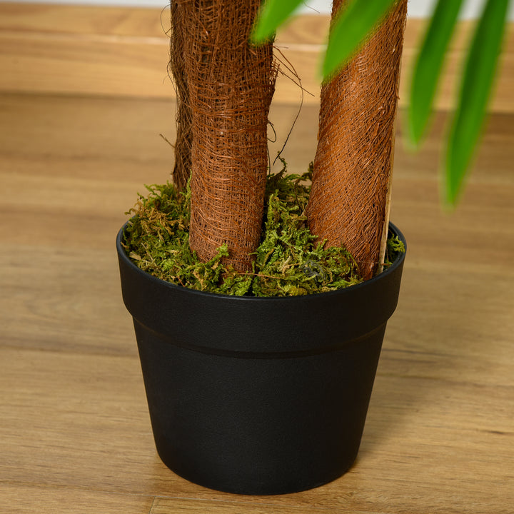 Kunstige planter 120 cm kunstig palme, kunstig palme, kunstigt træ, kunstige planter i potter, stueplante, dekorativ plante, kontorplante, plastikpotte til indendørs og udendørs brug