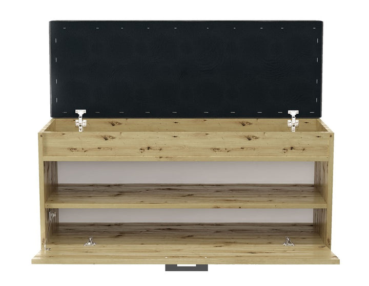 Skobænk med siddeplads og opbevaringsrum, Dybde: 35 cm Bredde: 100 cm Højde: 49 cm