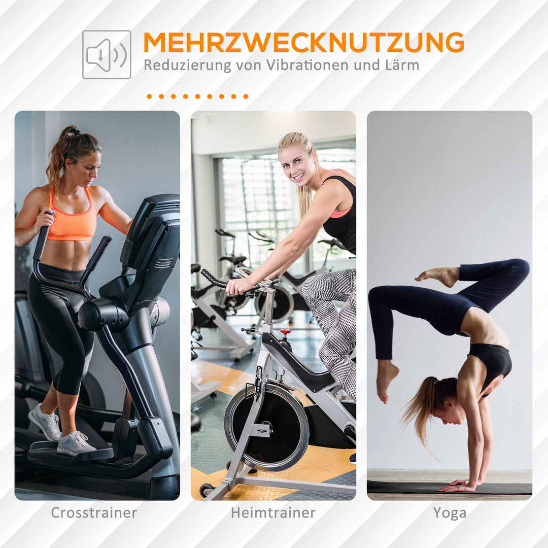 Gulvmåtte til fitnessudstyr skridsikker fitnessmåtte 4 mm tykk underlagsmåtte 200 x 100 cm sort