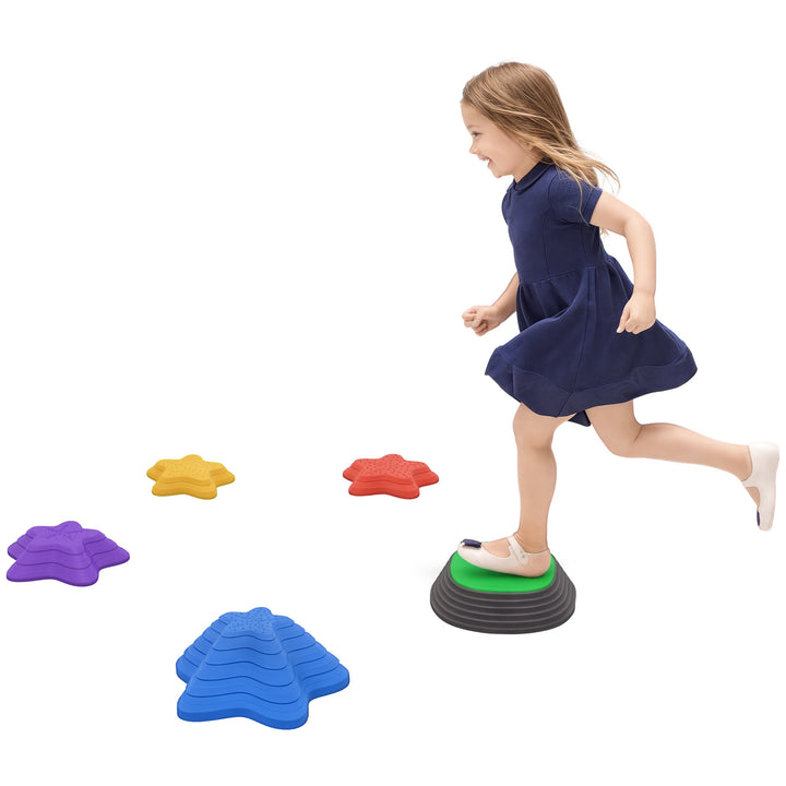 Zonekiz trappestenssæt til børn fra 3 år, 5 sten, skridsikker, op til 80 kg, søstjernedesign