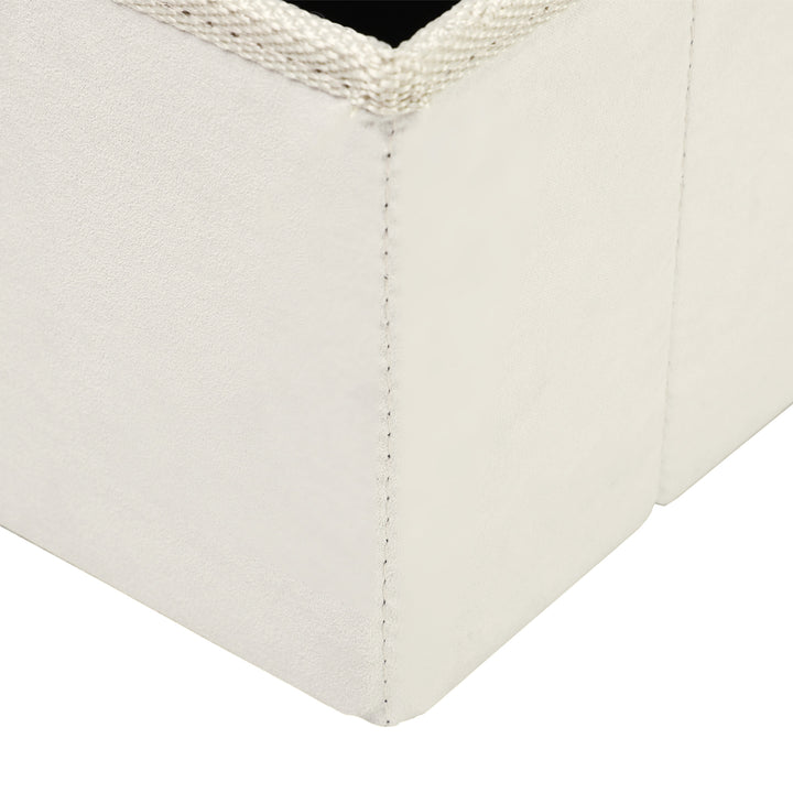 Kæledyrstrappe / kattetrappe / hundetrappe, sammenklappelig 3-trins, med opbevaringsplads, mdf, hvid 40 x 54 x 48 cm