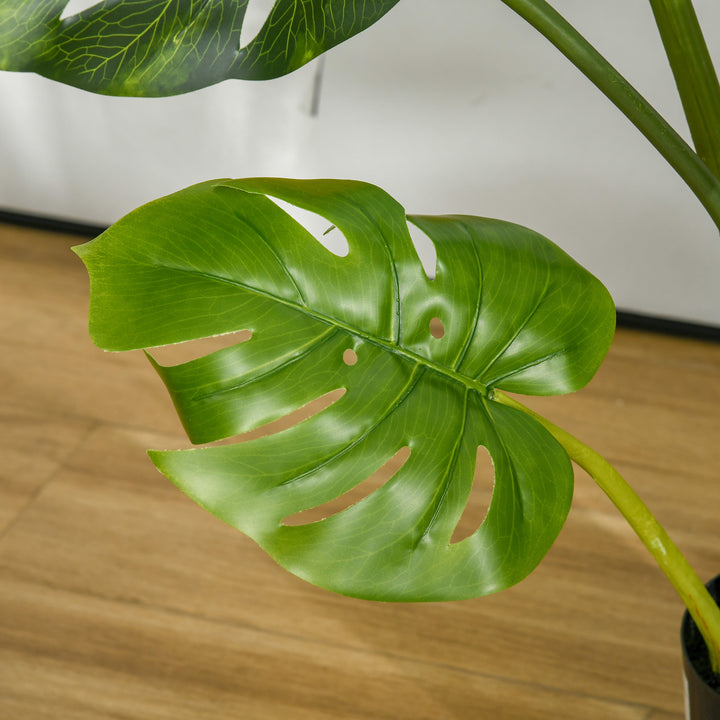 Kunstige planter 110 cm kunstig monstera kunstige planter i potte kunstigt træ stueplante dekorativ plante kontorplante plastikpotte til indendørs og udendørs