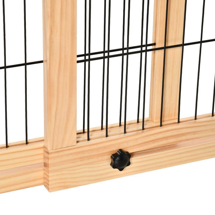 Hundesikkerhedsgitter, trappesikkerhedsgitter, 180 cm højt, højdejusterbart, natur + sort