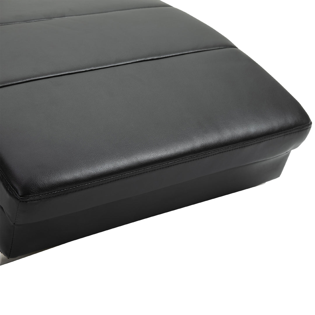 Afslappende lænestol med massagefunktion ergonomisk høj ryglæn med massagefunktion og hynde med zero-g design lænestol kunstlæder metalskum sort 58 x 163 x 87 cm