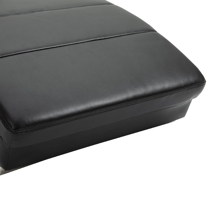 Afslappende lænestol med massagefunktion ergonomisk høj ryglæn med massagefunktion og hynde med zero-g design lænestol kunstlæder metalskum sort 58 x 163 x 87 cm