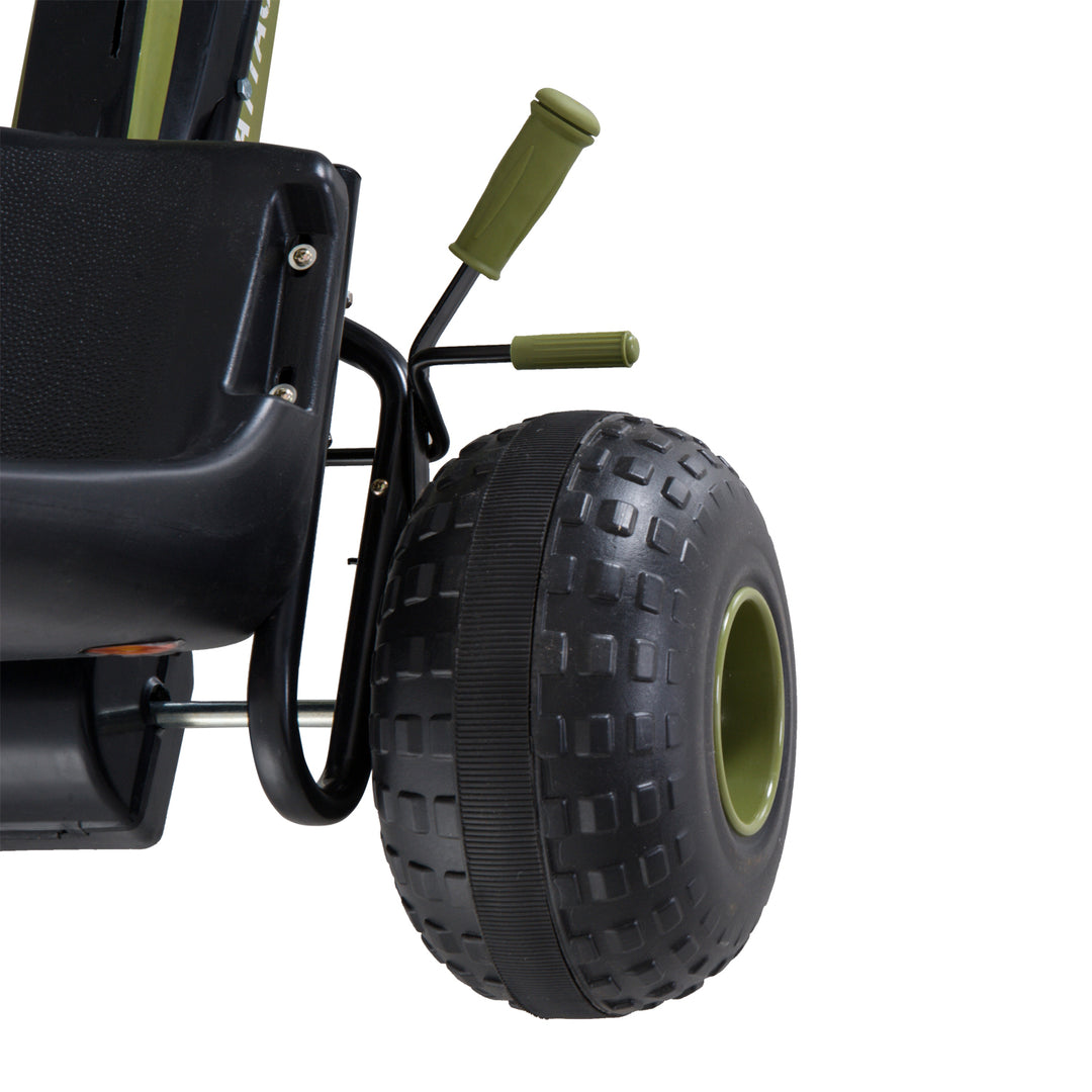 Gokart pedalbil med håndbremse, frem- og bakgear, børnekøretøj kettcar pedalbil med justerbart sæde til børn 3-6 år, 99 x 65 x 56 cm grøn