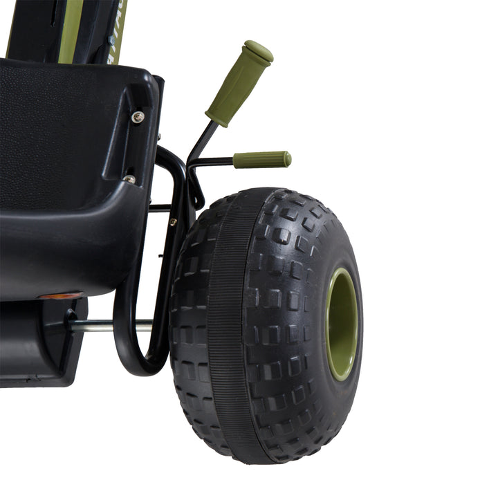 Gokart pedalbil med håndbremse, frem- og bakgear, børnekøretøj kettcar pedalbil med justerbart sæde til børn 3-6 år, 99 x 65 x 56 cm grøn