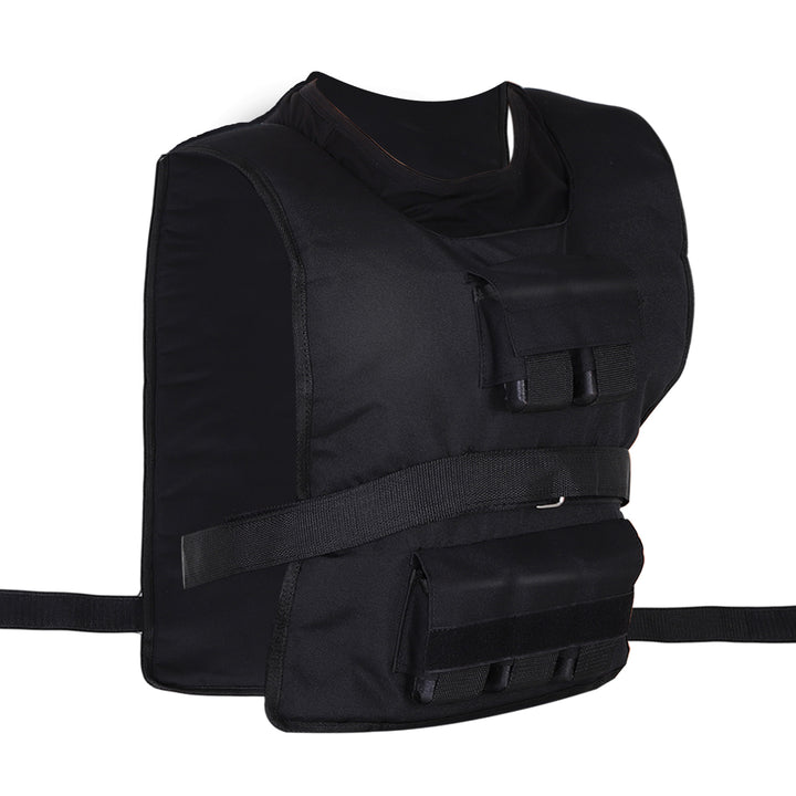 Vægtvest 15 kg / 20 kg / 30 kg justerbar træningsvest med aftagelige vægte Løbevest til kvinder og mænd til muskelopbygning, styrketræning, løb, fitness, crosstraining