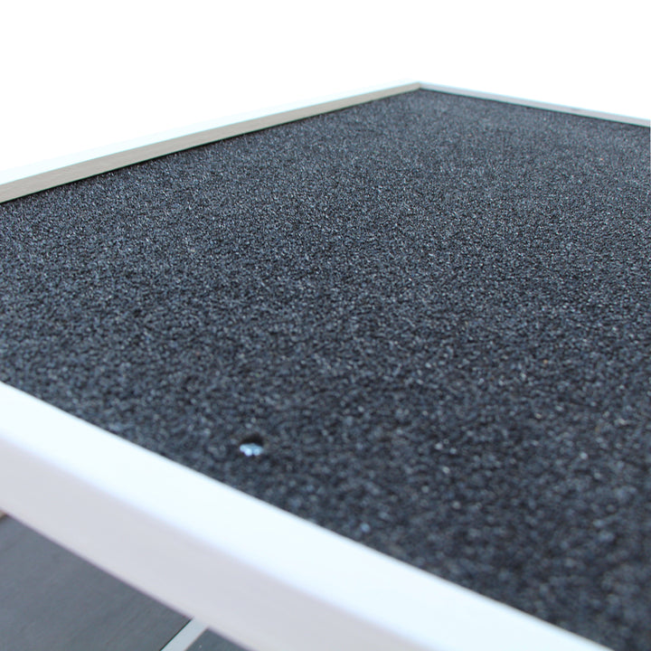 Kattehus, grantræ, udendørs kattehus med terrasse, kattehule, 4 etager, kattevilla med trapper, asfalttag, vintersikkert, smådyrshus, grå, 75,5 x 75 x 137 cm