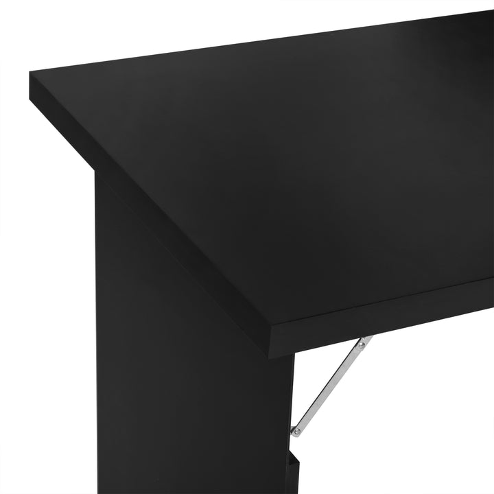 Vægklapbord, inklusive skrivebræt, 60 cm x 94,5 cm x 147 cm, sort