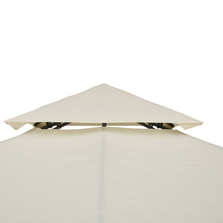 Udskiftningstag til pavillon 3x3m vandafvisende pavillontag til metalpavillon pavillon udskiftningstag havepavillon festtelt havetelt polyester cremehvid