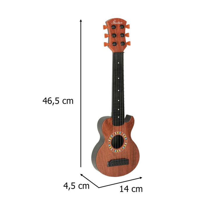 Klassisk børneguitar i træ, 6 strenge, 18 tommer, 46,5 cm