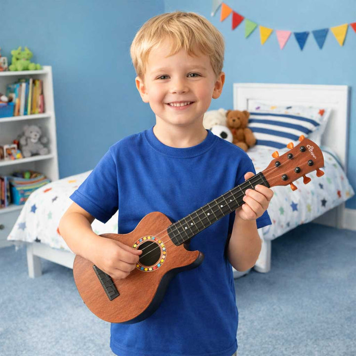 Klassisk børneguitar i træ, 6 strenge, 18 tommer, 46,5 cm