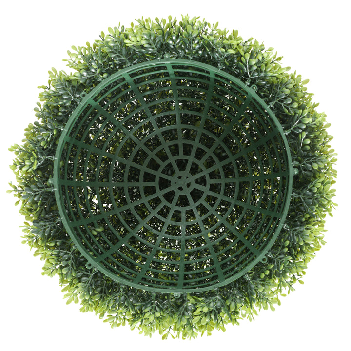 Sæt med 2 buksbomkugler, kunstige planter, stueplanter med UV-beskyttelse, dekorative planter, til indendørs og udendørs brug, grøn