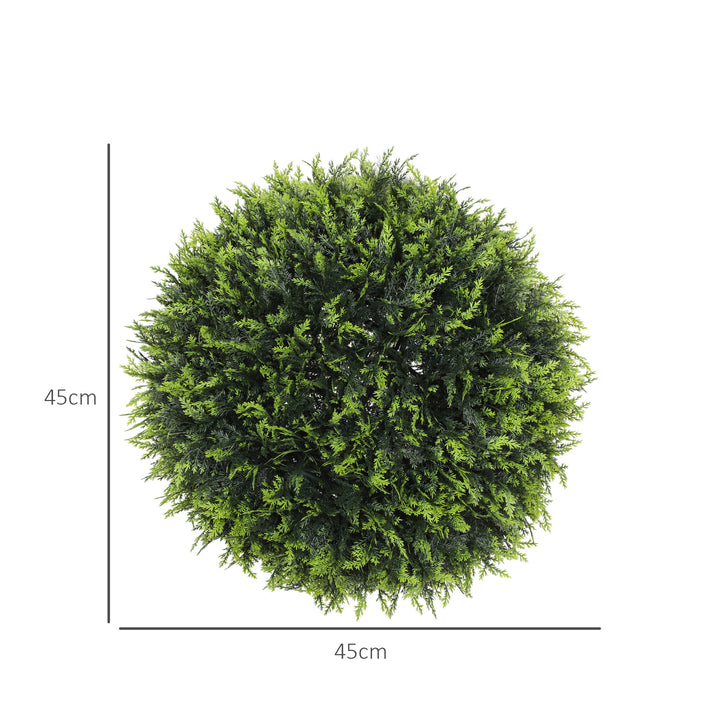 Kunstige planter sæt med 2, uv-resistente dekorative planter, indendørs/udendørs, 45 cm, grøn