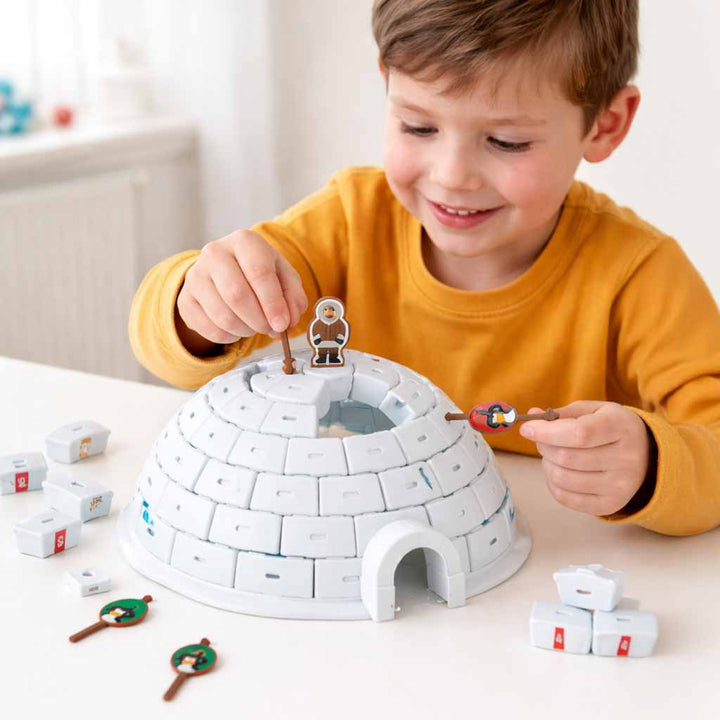 Færdighedsspil med iglo-pingviner