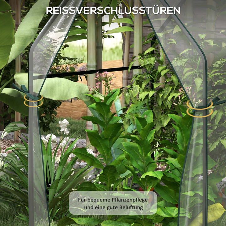 Drivhus/kold ramme/drivhus, 90 cm x 90 cm x 145 cm, transparent + sort