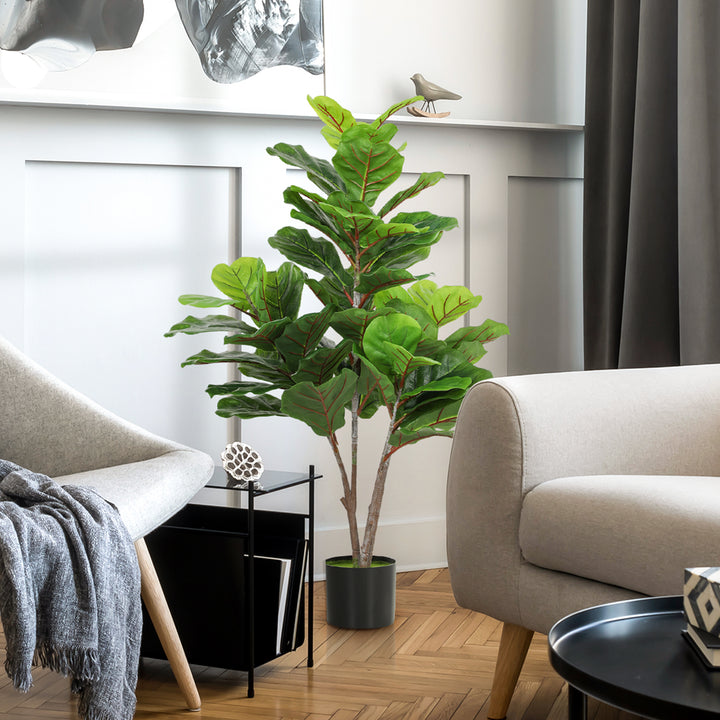 Kunstig figentræ 110cm kunstig plante, plastik kunstige planter i potte, dekoration gave