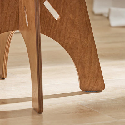 Sidebord / sofabord, japandi-look, Ø32 cm, brun