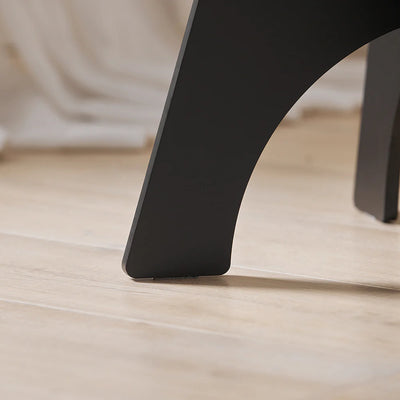 Elegant sidebord / sofabord i japandi-look, Ø36cm, sort