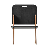 Smuk stol i japandi-look, 53x56x78 cm, træ, sort og brun