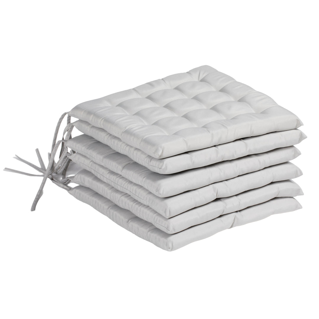 Havepude til siddepladser, med quiltning, 40 x 40 x 4 cm, lysegrå