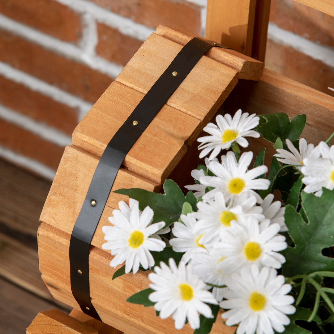 Højbed i rustikt design, plantekasse, inklusive espalier, vejrbestandigt, behandlet massivt træ