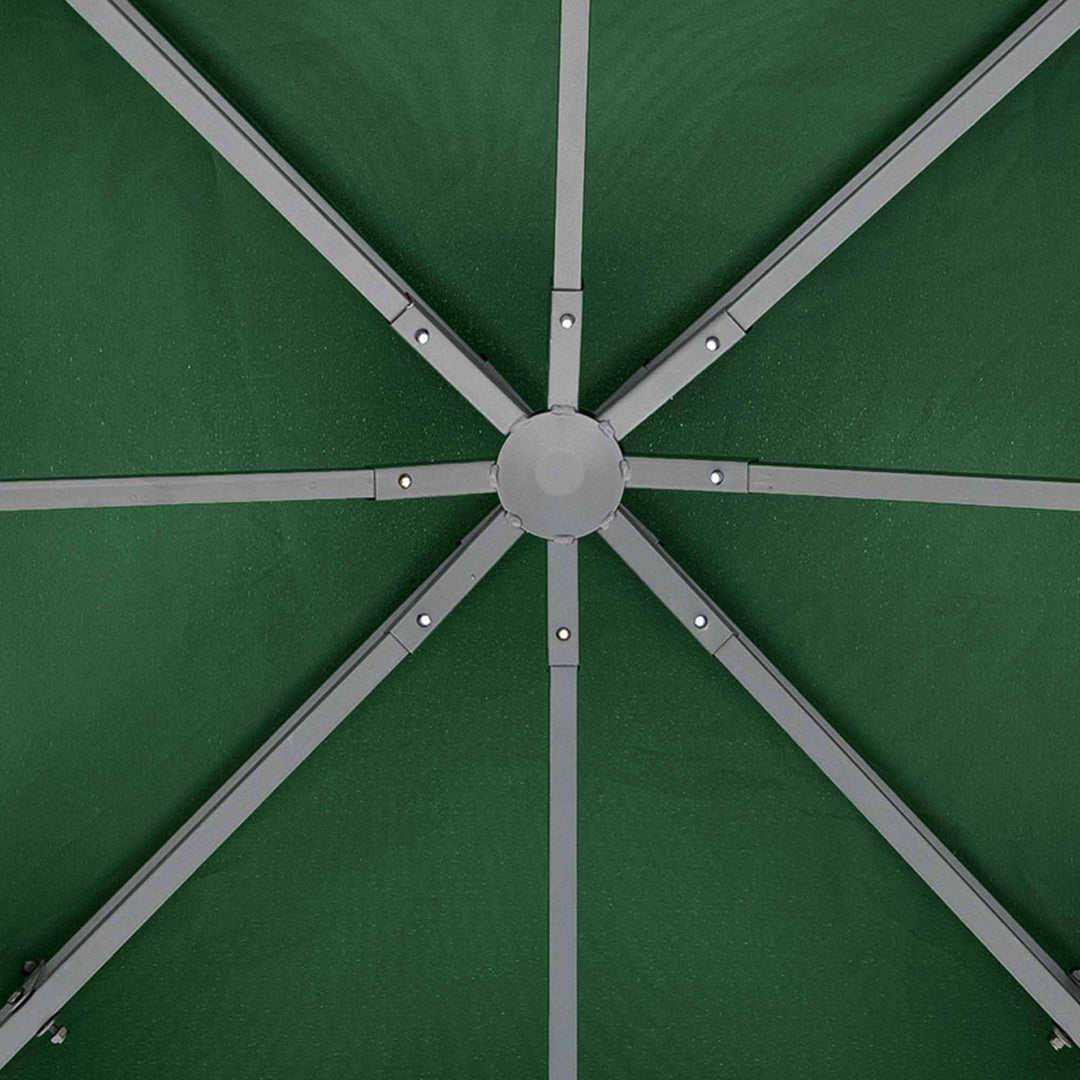 Udskiftningstag til pavillon 3x3m vandafvisende pavillontag til metalpavillon pavillon udskiftningstag havepavillon festtelt havetelt polyester mørkegrøn