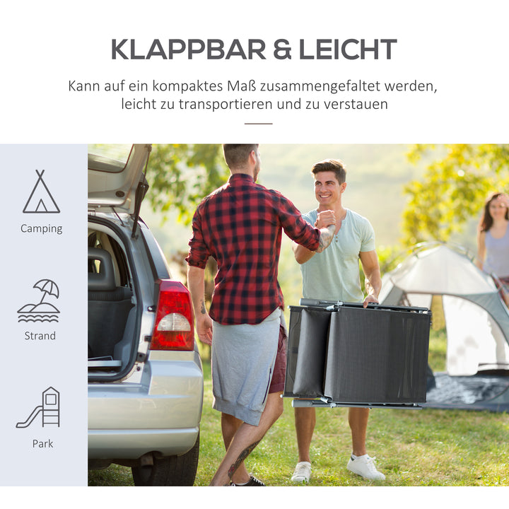 Sammenklappelig liggestol/strandstol med hynde, liggestol med 7-positioners justerbar ryglæn, havestol/afslappende liggestol/havestol, lasteevne op til 165 kg, til have, ferie, udendørs, strand, pool, grå