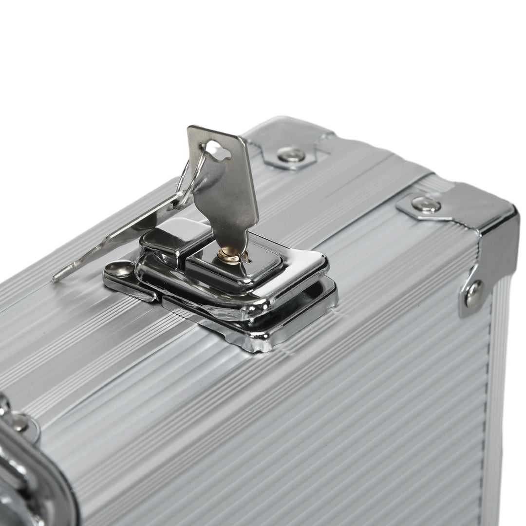 Casinotilbehør og chips pokersæt med chips pokerchipkasse, inklusive base, sæt med 300 chips, 2 sæt kort, 5 terninger