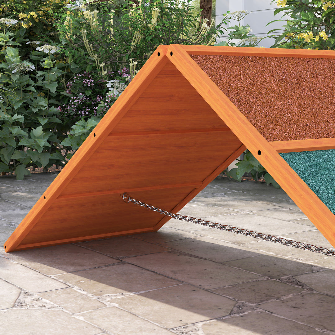 Agility hunderampe, sammenklappelig, justerbar højde, skridsikker, grantræ, op til 40 kg, 173 x 59 x 66 cm, orange/grøn