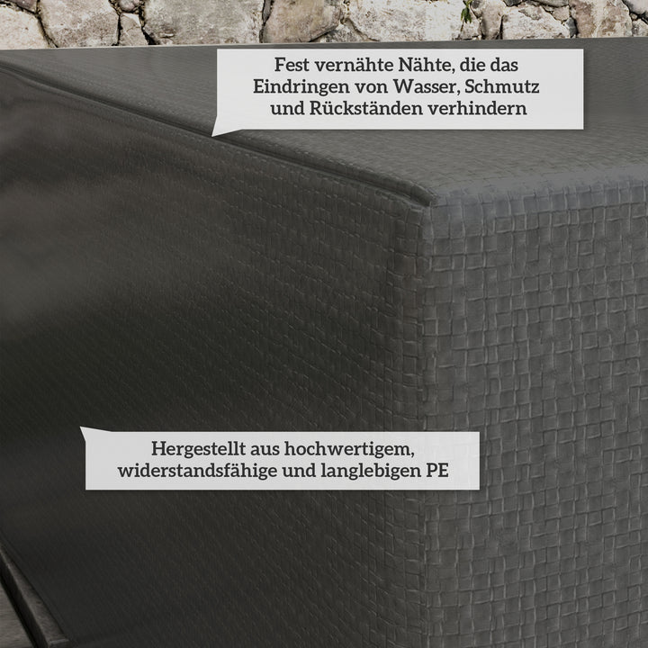 Beskyttelsesovertræk til havemøbler, vinterbestandigt, vandtæt, UV-bestandigt overtræk, 235 x 190 x 90 cm, grå
