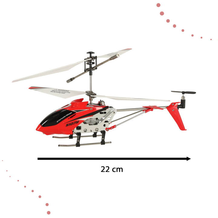 SYMA S107H 2.4GHz RTF RC helikopter rød