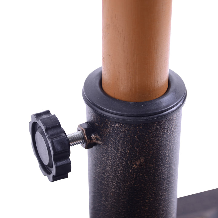 Paraplystativ af polyesterharpiks, 9 kg, til parasolstænger med en diameter på 38 mm/48 mm, egnet til have og altan, bronzefinish