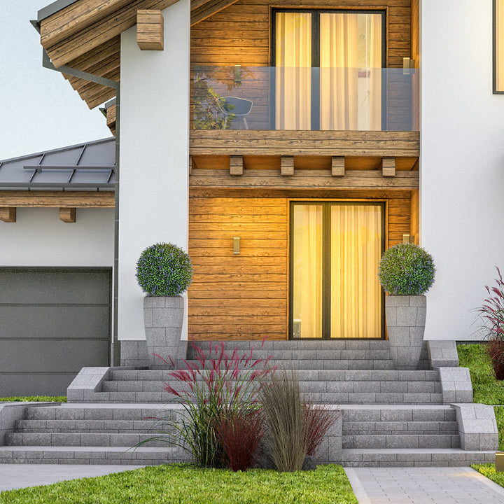 Sæt med 2 kunstige kugleplanter, uv-resistente, indendørs og udendørs, 42 cm, grøn + lilla