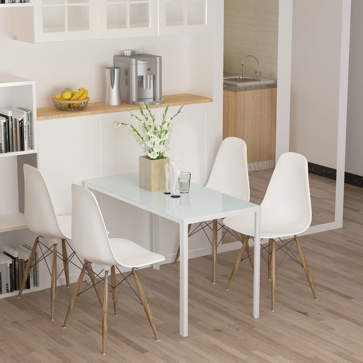 Spisebord, køkkenbord, stort bord, moderne design, 120 cm x 60 cm x 75 cm, hvid